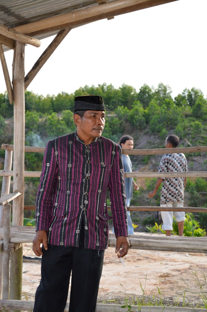 Chief Saripudin shows us that the Koto Sebelimbing claim was destroyed by a pulp and paper company