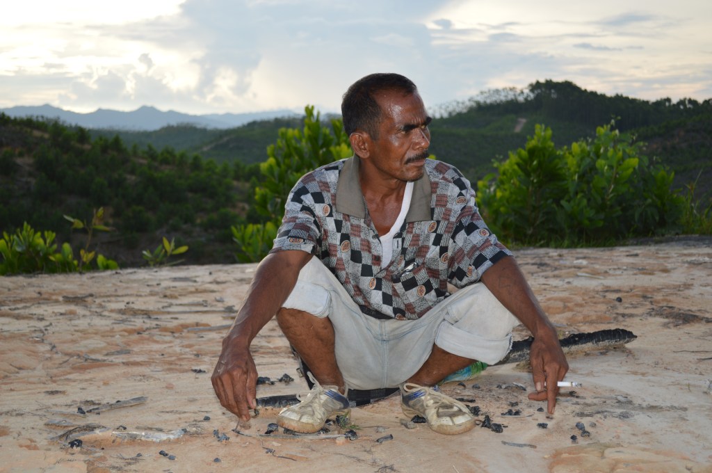 Visiting a logging concession in Sumatra that the Koto Sebelimbing claim is on their ancestral lands